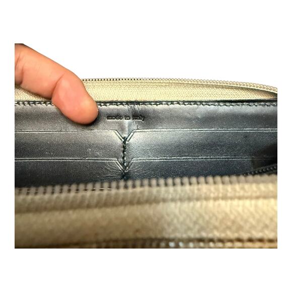 BARRY KIESELTEIN-CORD VINTAGE Crocodile Embossed Wallet Leather Zip Around - Picture 6 of 11